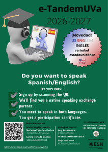 cartel e-TandemUVa 2026 INGLÉS